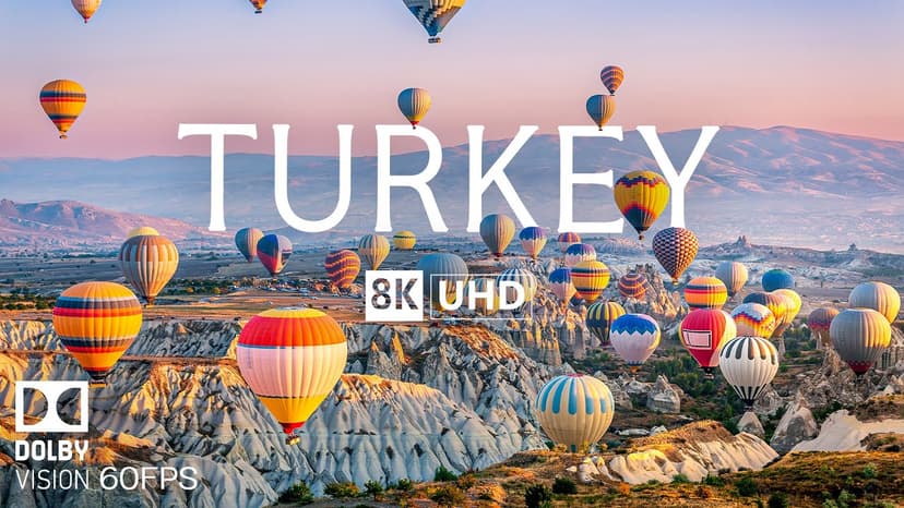 TURKEY 8K Video Ultra HD With Soft Piano Music - 60 FPS - 8K Nature Film