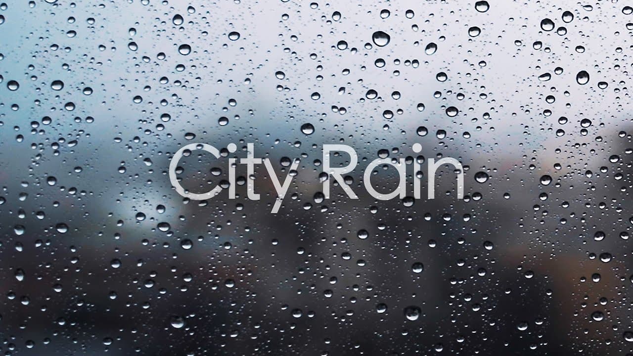 You're watching it rain from your city apartment on a stormy day | ambient traffic wind siren sounds