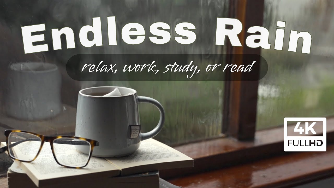 🌧 Rainy Day Reading with Tea ASMR | Rain on window to study, read, work, and sleep by.