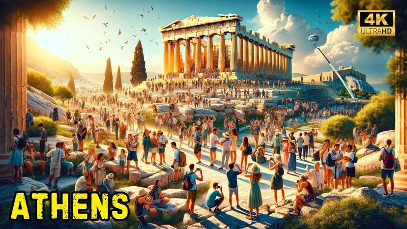 Acropolis Athens Walking Tour 4K Greece - with Captions!